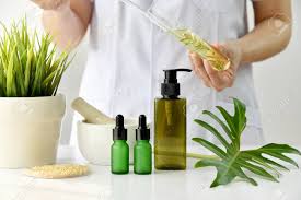 natural skincare product being created